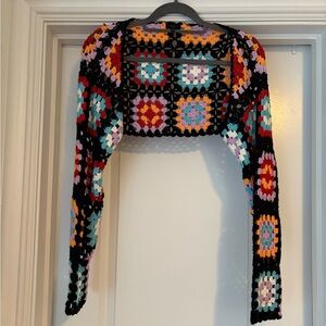 Debut Multicolor Crochet Women's Shrug